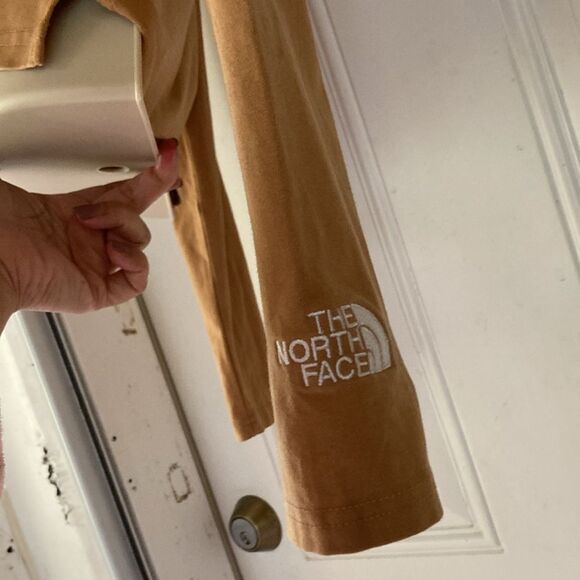 The NORTH FACE Evolution Fitted Mock Neck Tan Long Sleeve Womens Medium - Picture 10 of 12